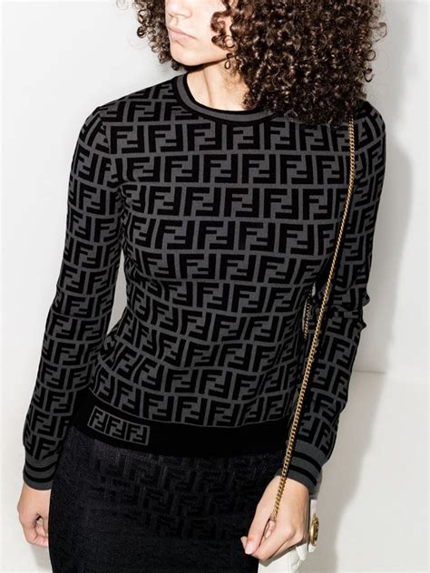 black fendi sweater womens|fendi swag outfit for women.